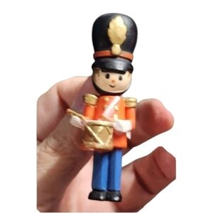 Hallmark Toy Soldier Drummer Brooch- Red, Blue, Gold